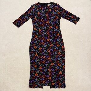 Farm Rio NWT animal print colorful dress M eco viscose